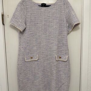 Isaac Mizrahi Lavender Tweed Mini Dress